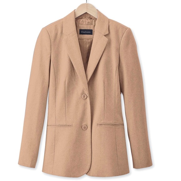 NWOT Chadwicks Essential Wool Blend Blazer Single Breasted Fully Lined 6 Petite - Picture 9 of 9